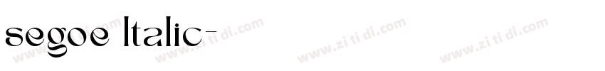 segoe ltalic字体转换